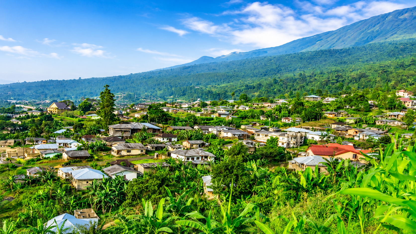 Aerial view of Buea, Cameroon